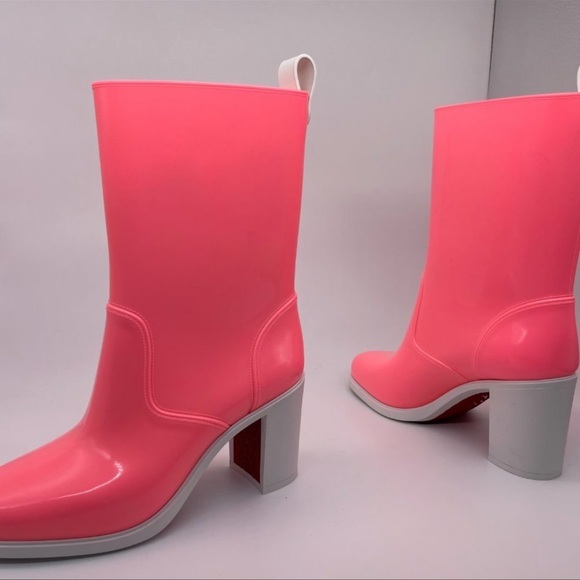 NWT Christian Louboutin Loubirain Pink Heeled Boots | Size 40 | - Picture 6 of 8